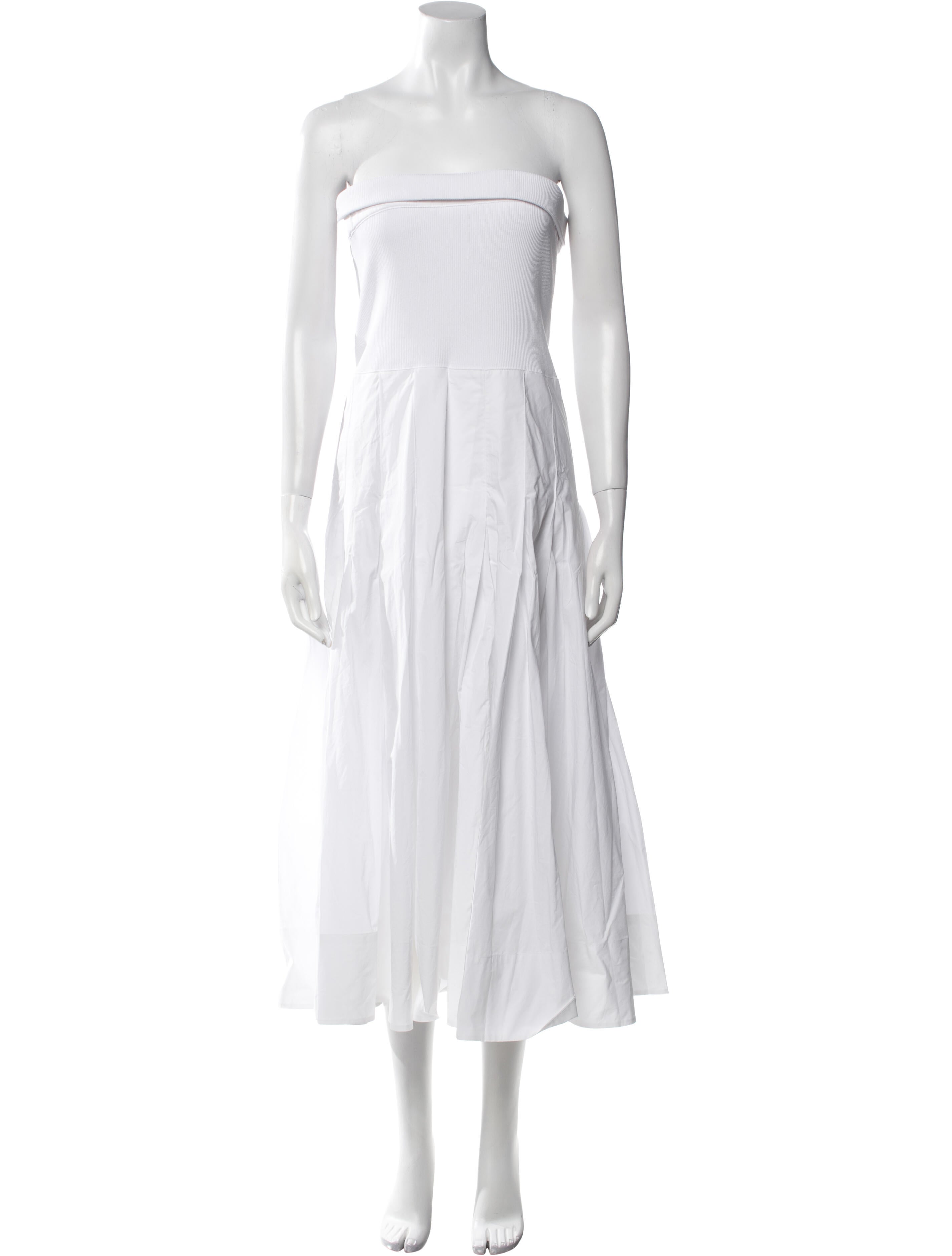 Proenza Schouler White Label Strapless Midi Length Dress w/ Tags