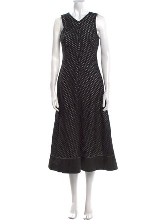 Proenza Schouler White Label Polka Dot Print Long Dress