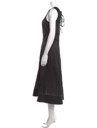 Proenza Schouler White Label Polka Dot Print Long Dress