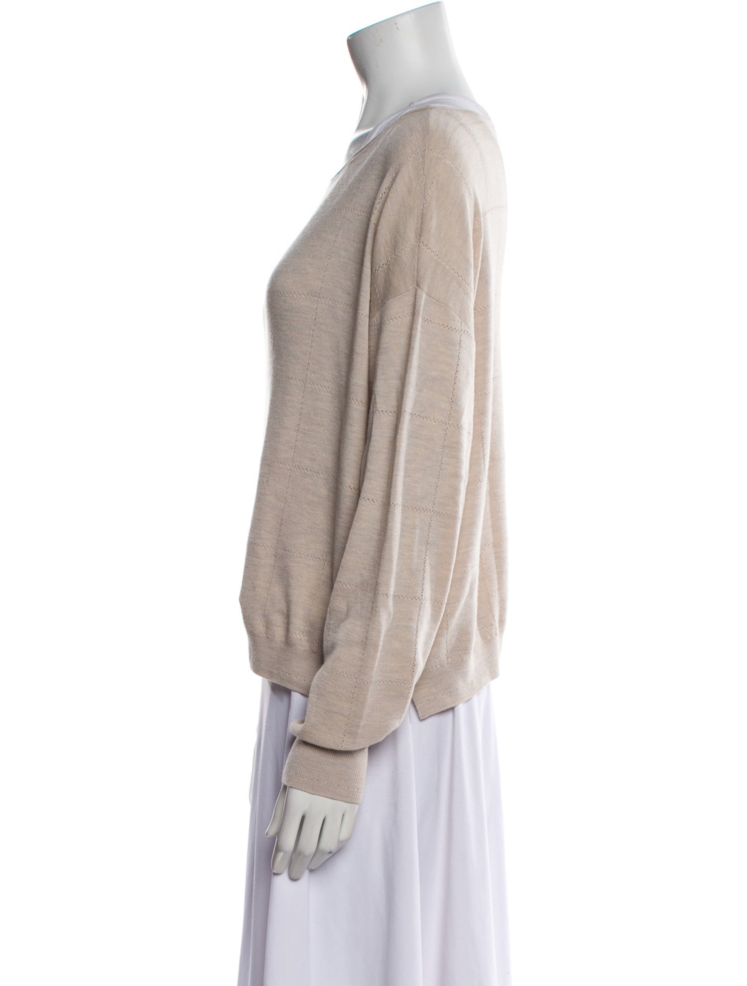 Proenza Schouler White Label Wool Scoop Neck Sweater