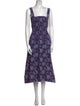 Proenza Schouler White Label Floral Print Midi Length Dress