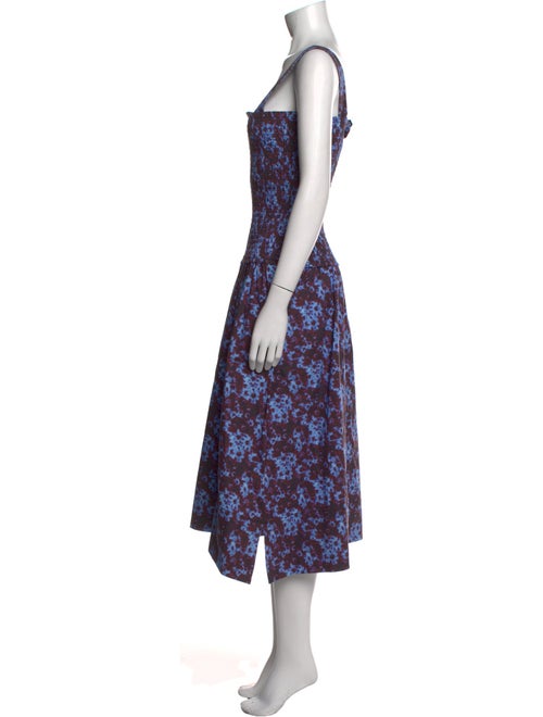 Proenza Schouler White Label Floral Print Midi Length Dress