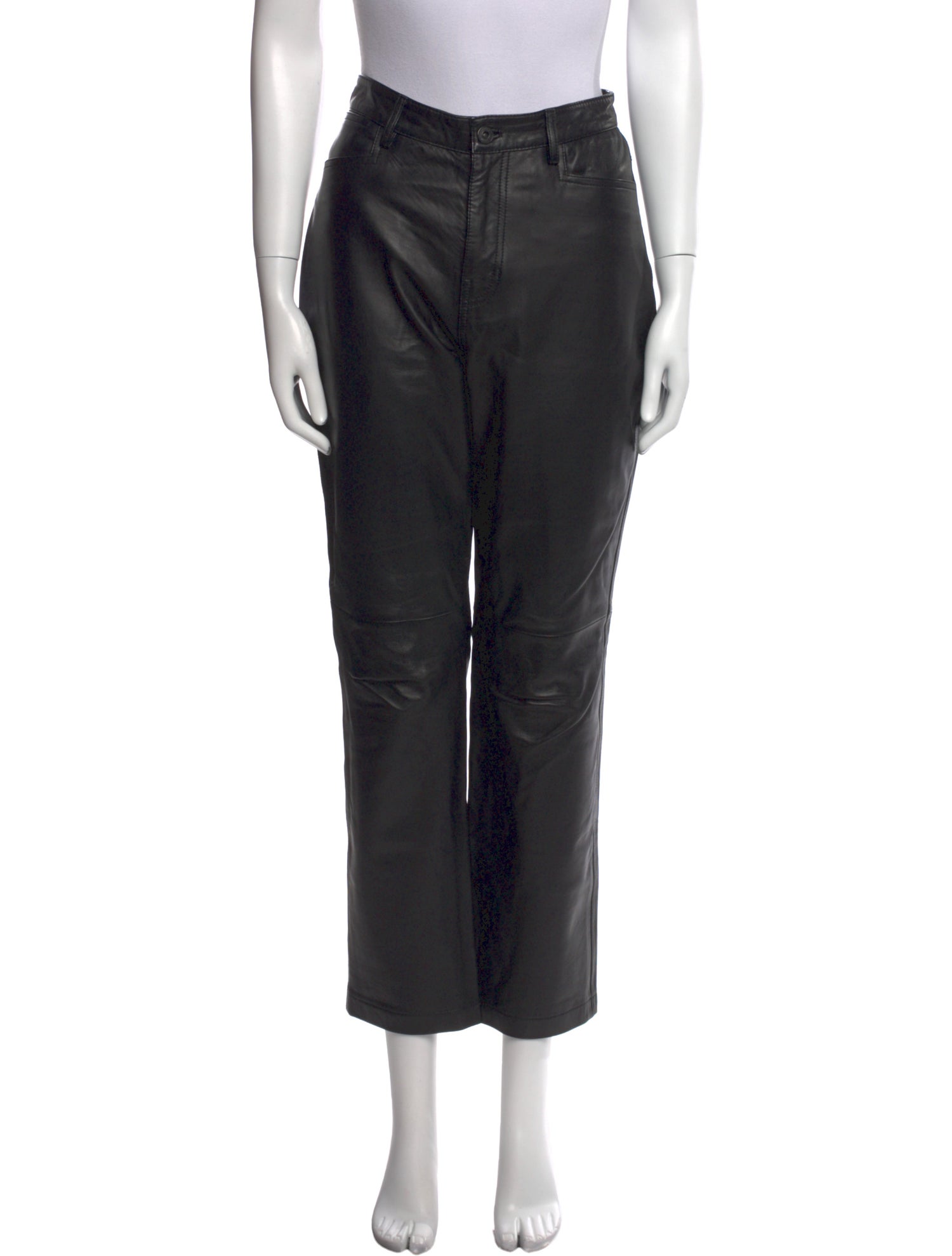 Proenza Schouler White Label Leather Straight Leg Pants