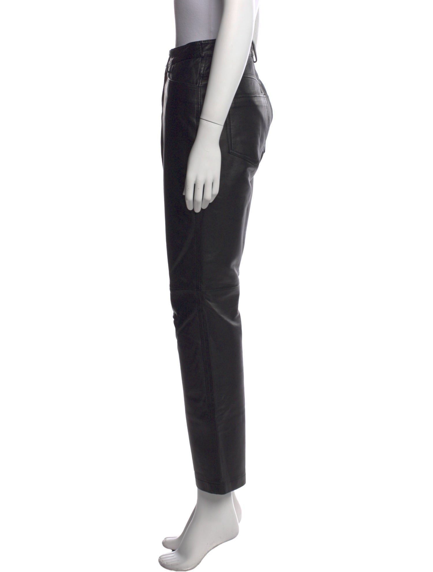 Proenza Schouler White Label Leather Straight Leg Pants