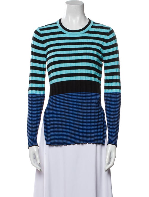 Proenza Schouler White Label Striped Crew Neck Top