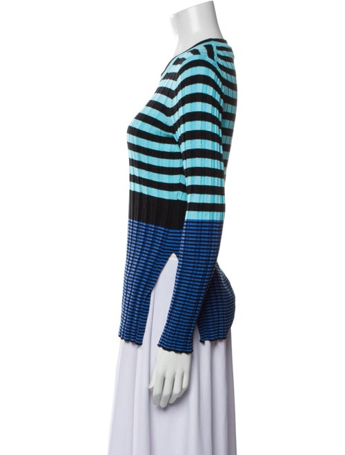 Proenza Schouler White Label Striped Crew Neck Top