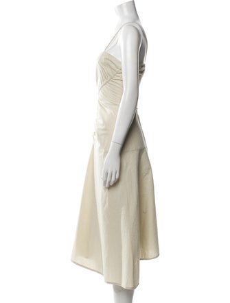 Proenza Schouler White Label Square Neckline Midi Length Dress