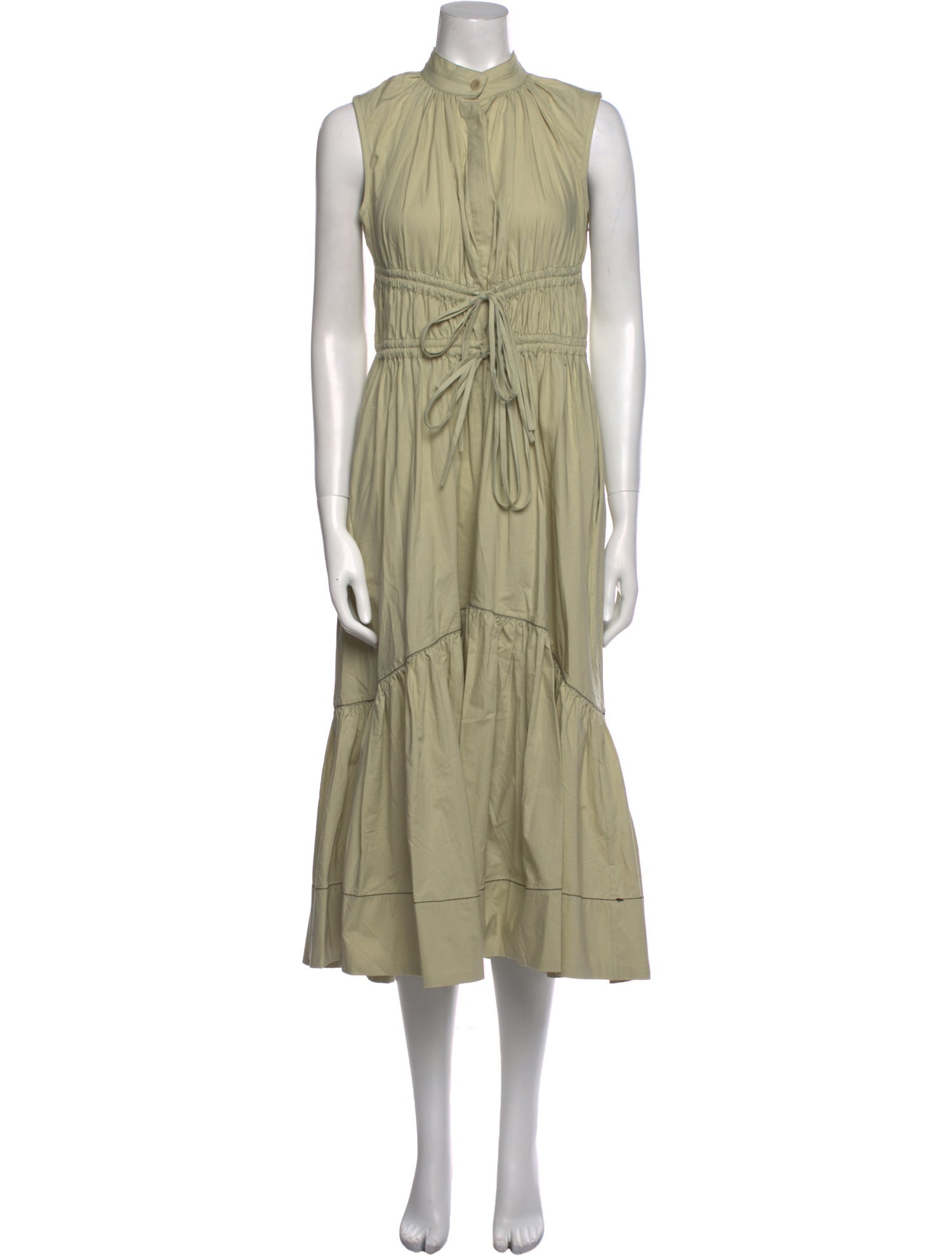 Proenza Schouler White Label Mock Neck Midi Length Dress