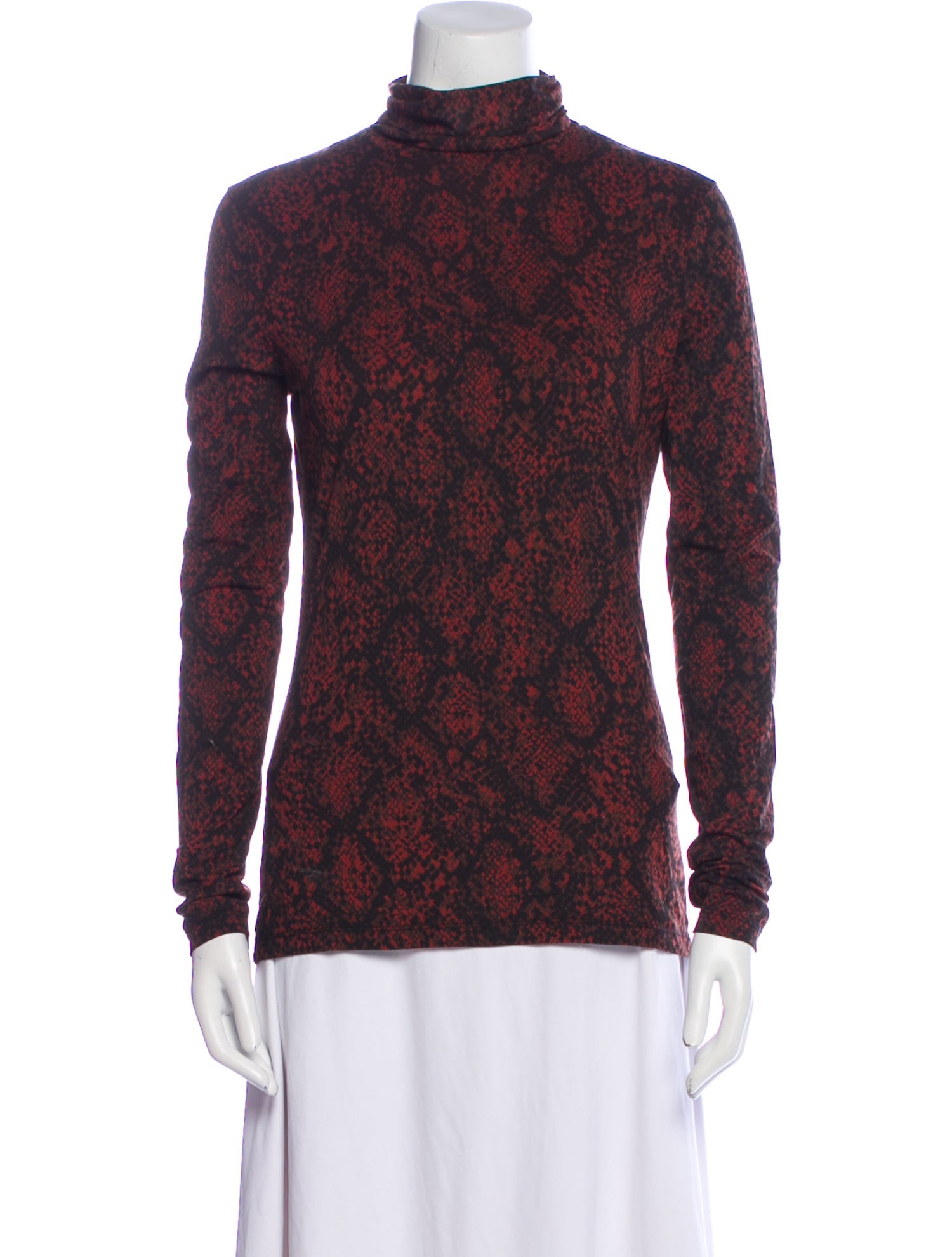 Proenza Schouler White Label Printed Turtleneck Top