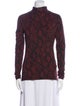 Proenza Schouler White Label Printed Turtleneck Top