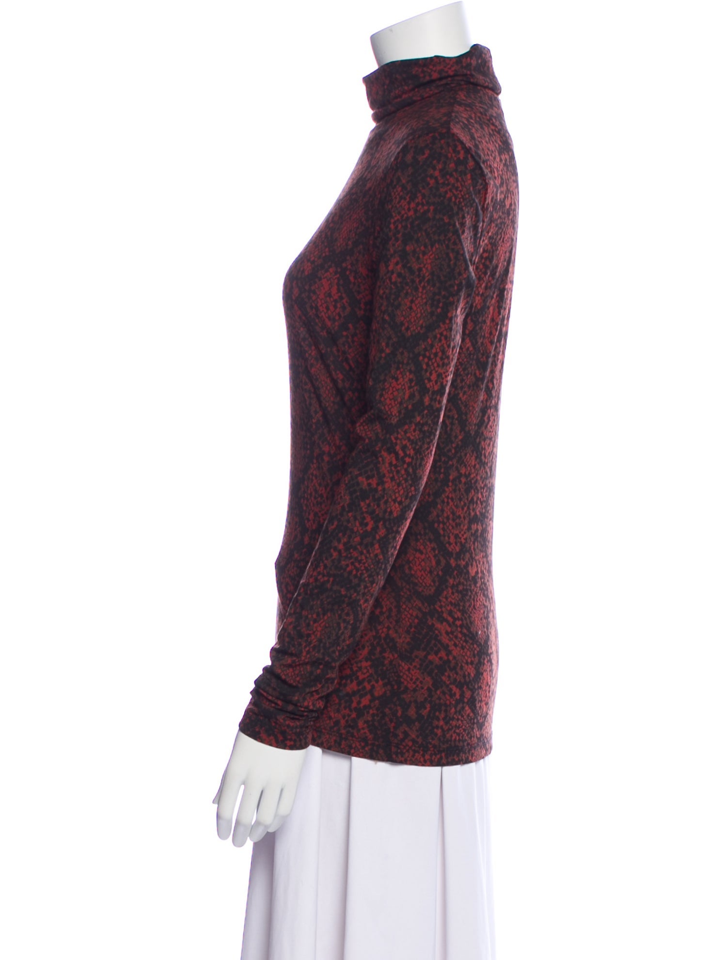 Proenza Schouler White Label Printed Turtleneck Top