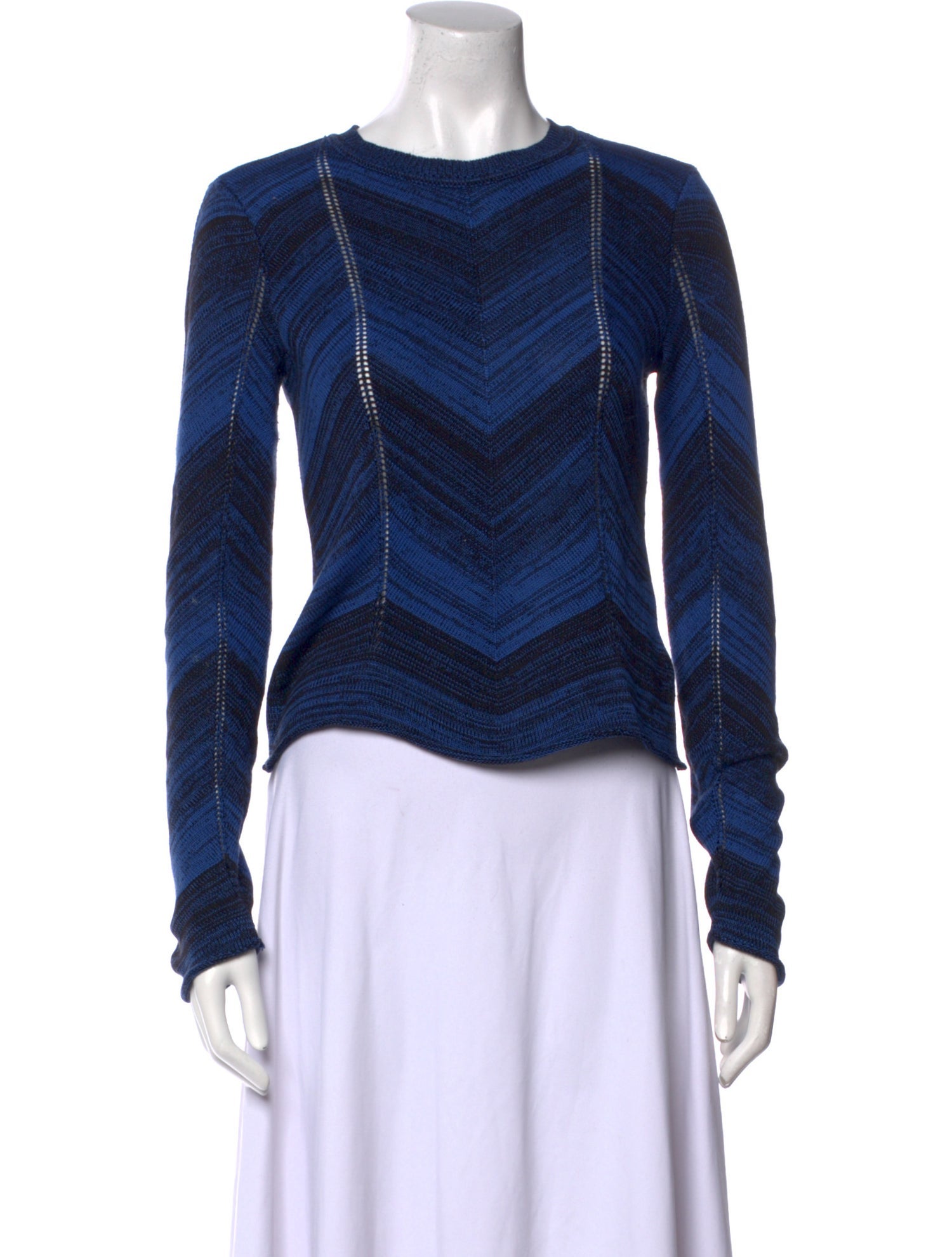 Proenza Schouler White Label Striped Scoop Neck Sweater