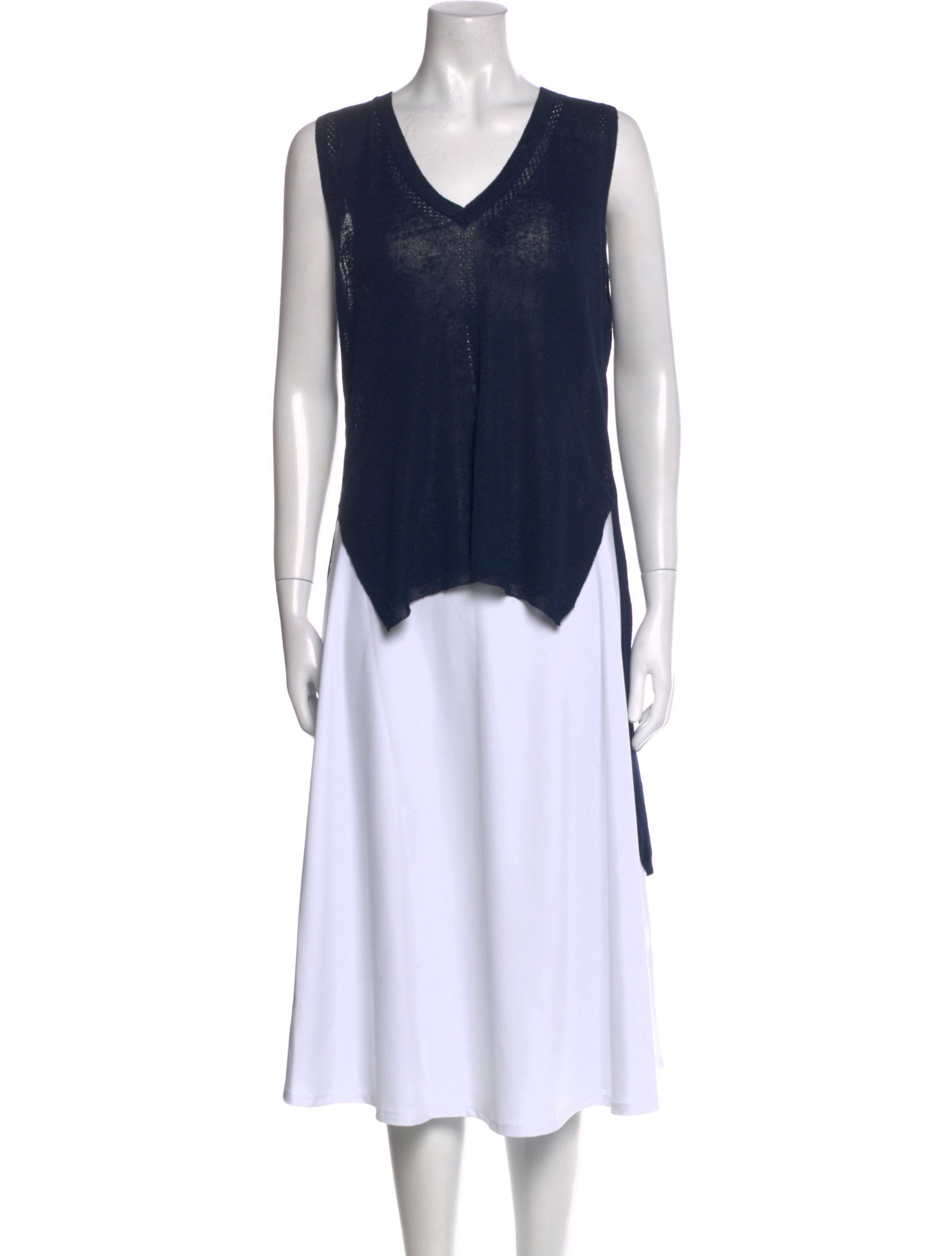 Proenza Schouler White Label Linen V-Neck Tunic