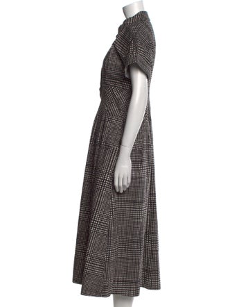 Proenza Schouler White Label Plaid Print Long Dress