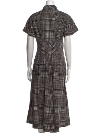 Proenza Schouler White Label Plaid Print Long Dress
