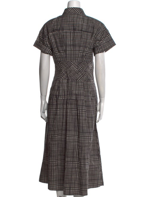 Proenza Schouler White Label Plaid Print Long Dress