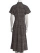 Proenza Schouler White Label Plaid Print Long Dress