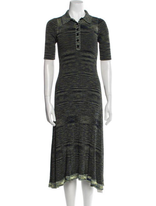 Proenza Schouler White Label Plaid Print Midi Length Dress