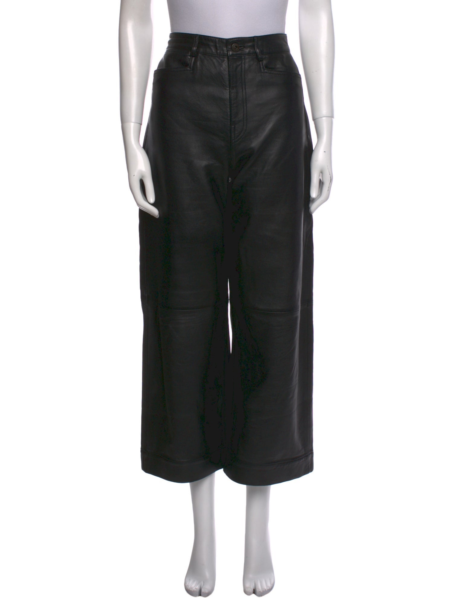 Proenza Schouler White Label Leather Wide Leg Pants