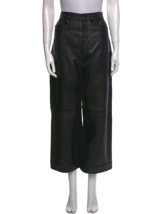 Proenza Schouler White Label Leather Wide Leg Pants