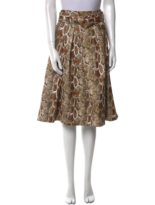 Proenza Schouler White Label Animal Print Knee-Length Skirt