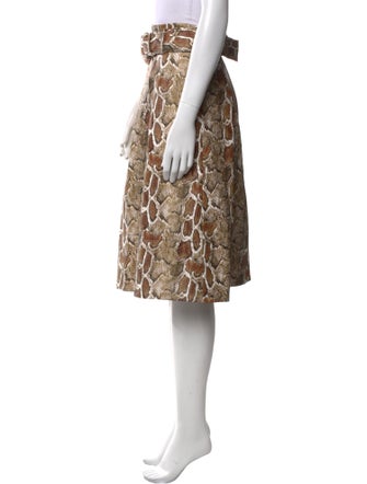 Proenza Schouler White Label Animal Print Knee-Length Skirt