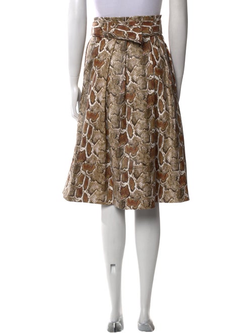 Proenza Schouler White Label Animal Print Knee-Length Skirt