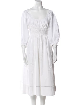 Proenza Schouler White Label Scoop Neck Midi Length Dress
