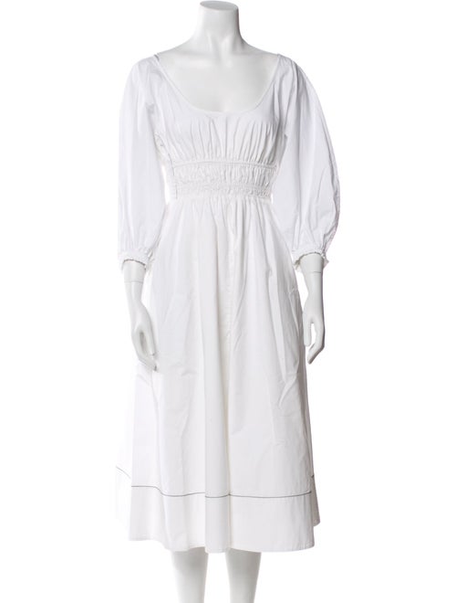 Proenza Schouler White Label Scoop Neck Midi Length Dress