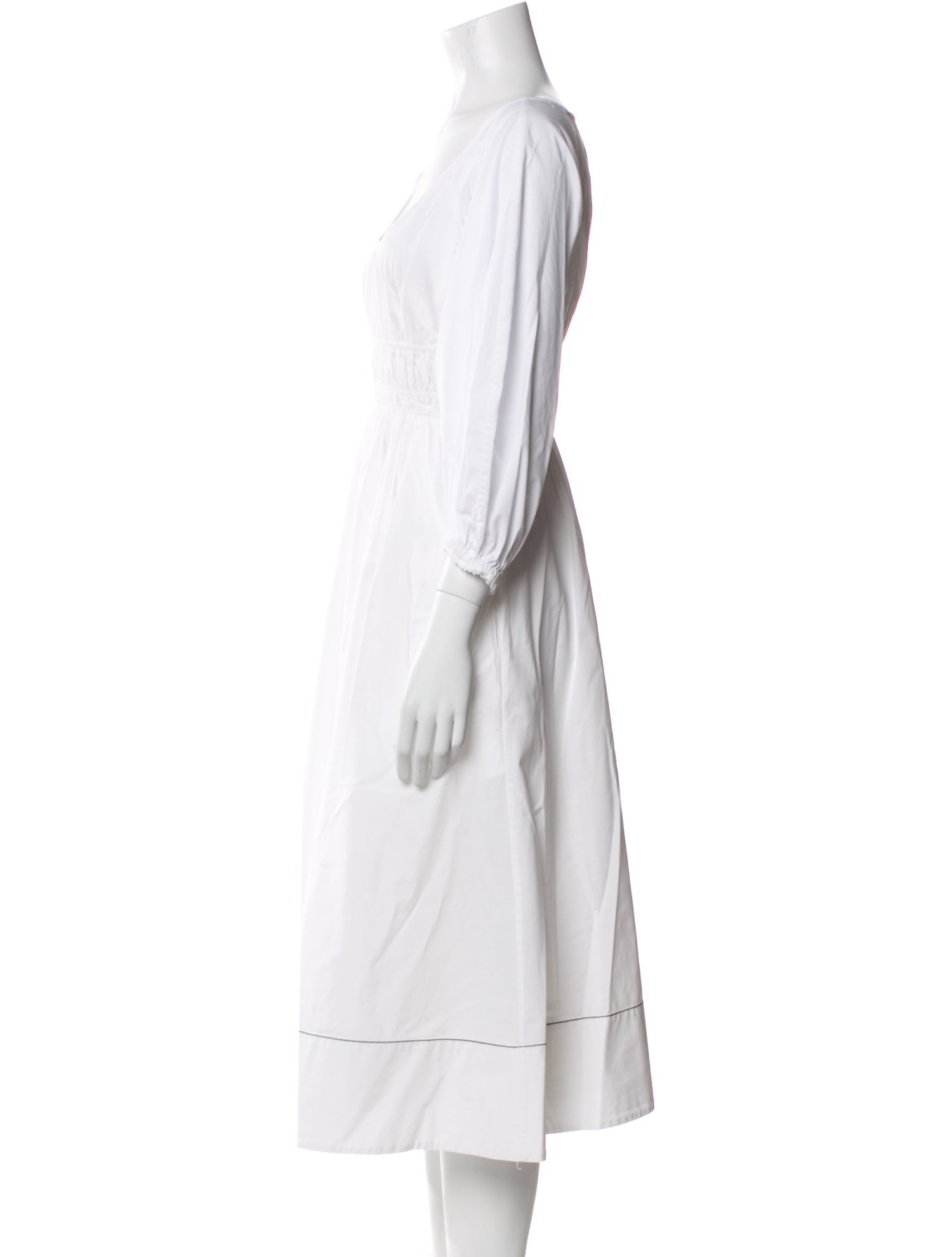 Proenza Schouler White Label Scoop Neck Midi Length Dress