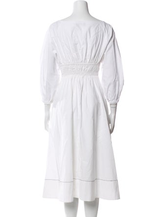 Proenza Schouler White Label Scoop Neck Midi Length Dress