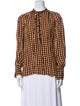Proenza Schouler White Label Printed Mock Neck Blouse