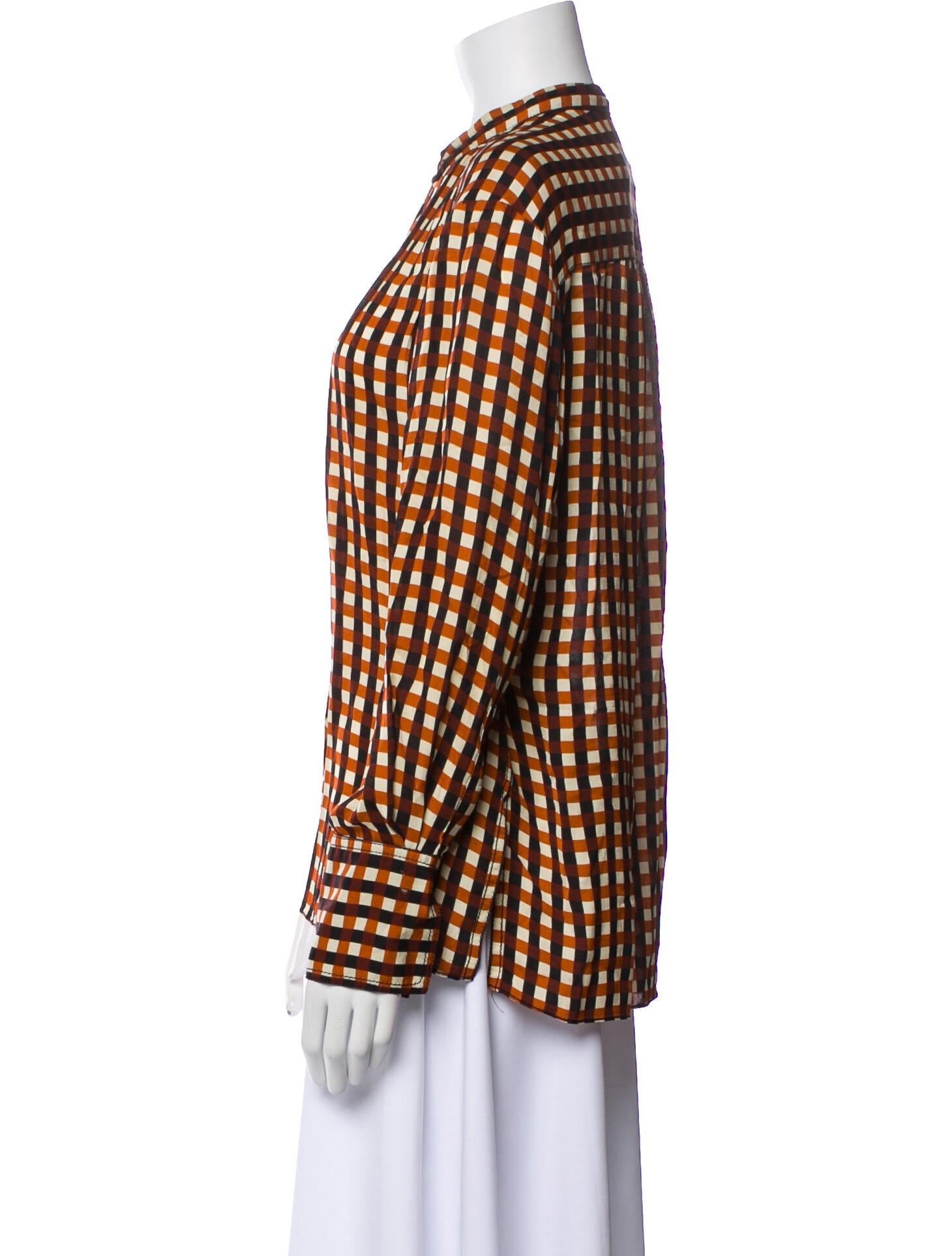 Proenza Schouler White Label Printed Mock Neck Blouse