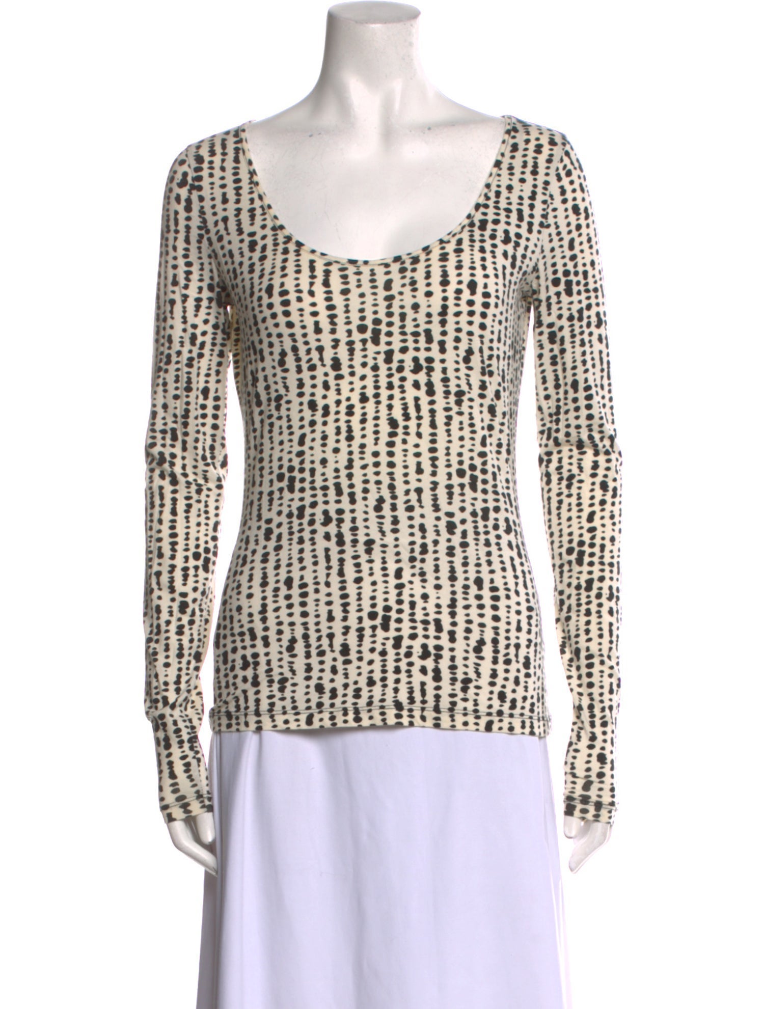 Proenza Schouler White Label Printed Scoop Neck Top