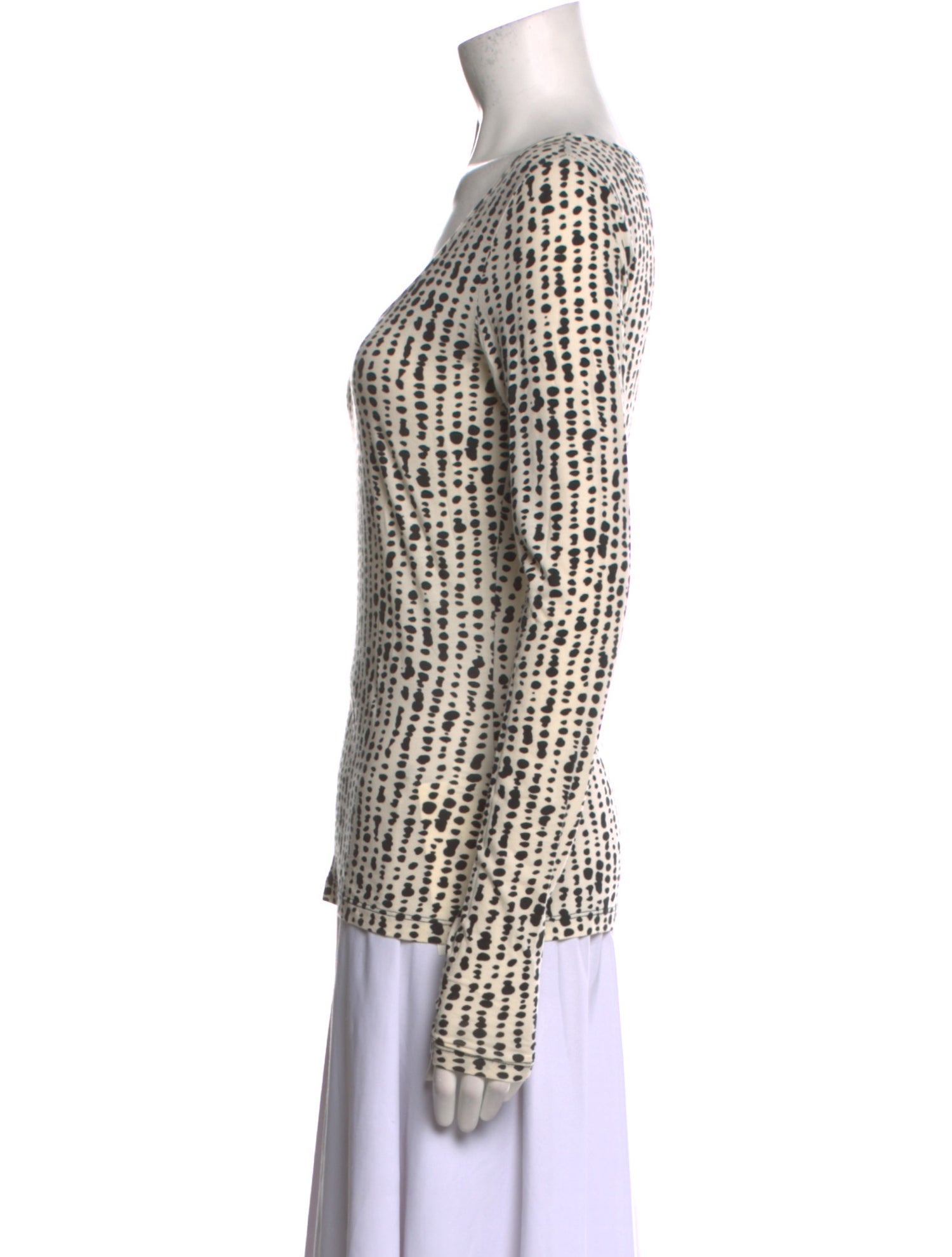 Proenza Schouler White Label Printed Scoop Neck Top