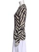 Proenza Schouler White Label Animal Print Crew Neck Sweater