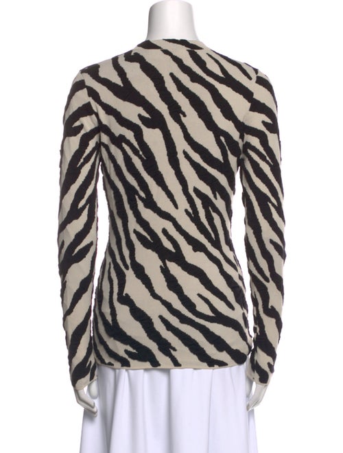 Proenza Schouler White Label Animal Print Crew Neck Sweater