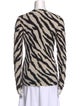 Proenza Schouler White Label Animal Print Crew Neck Sweater