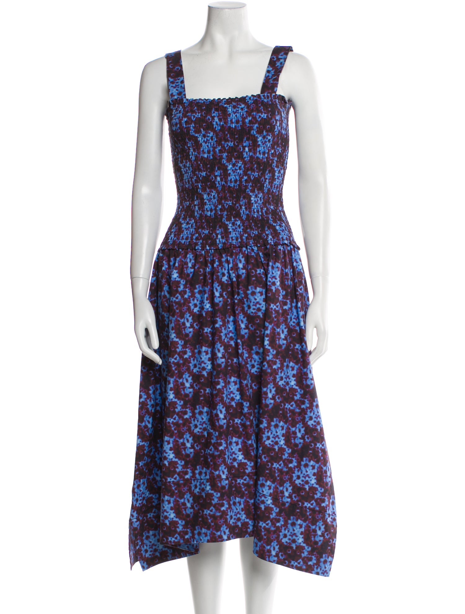 Proenza Schouler White Label Floral Print Midi Length Dress