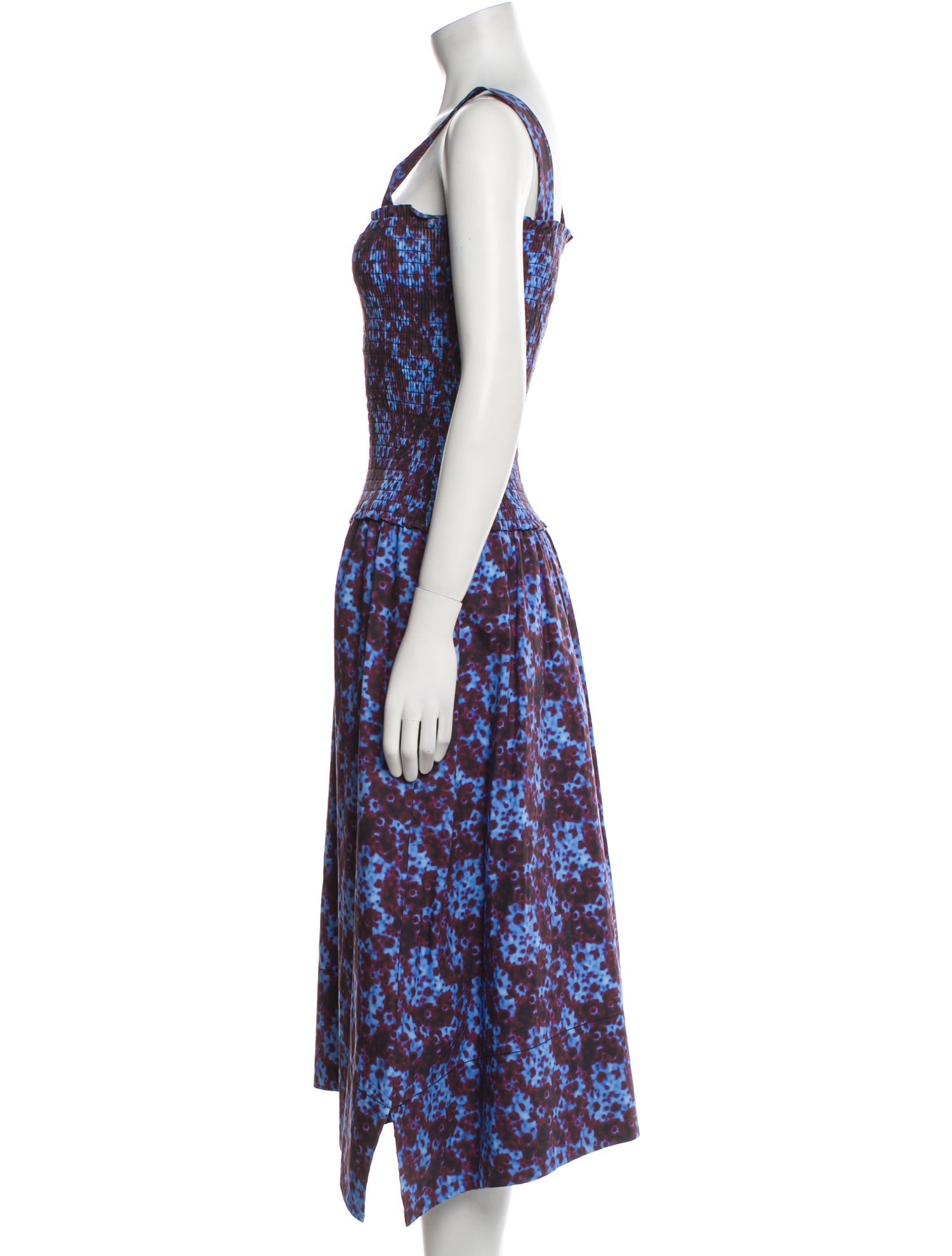 Proenza Schouler White Label Floral Print Midi Length Dress