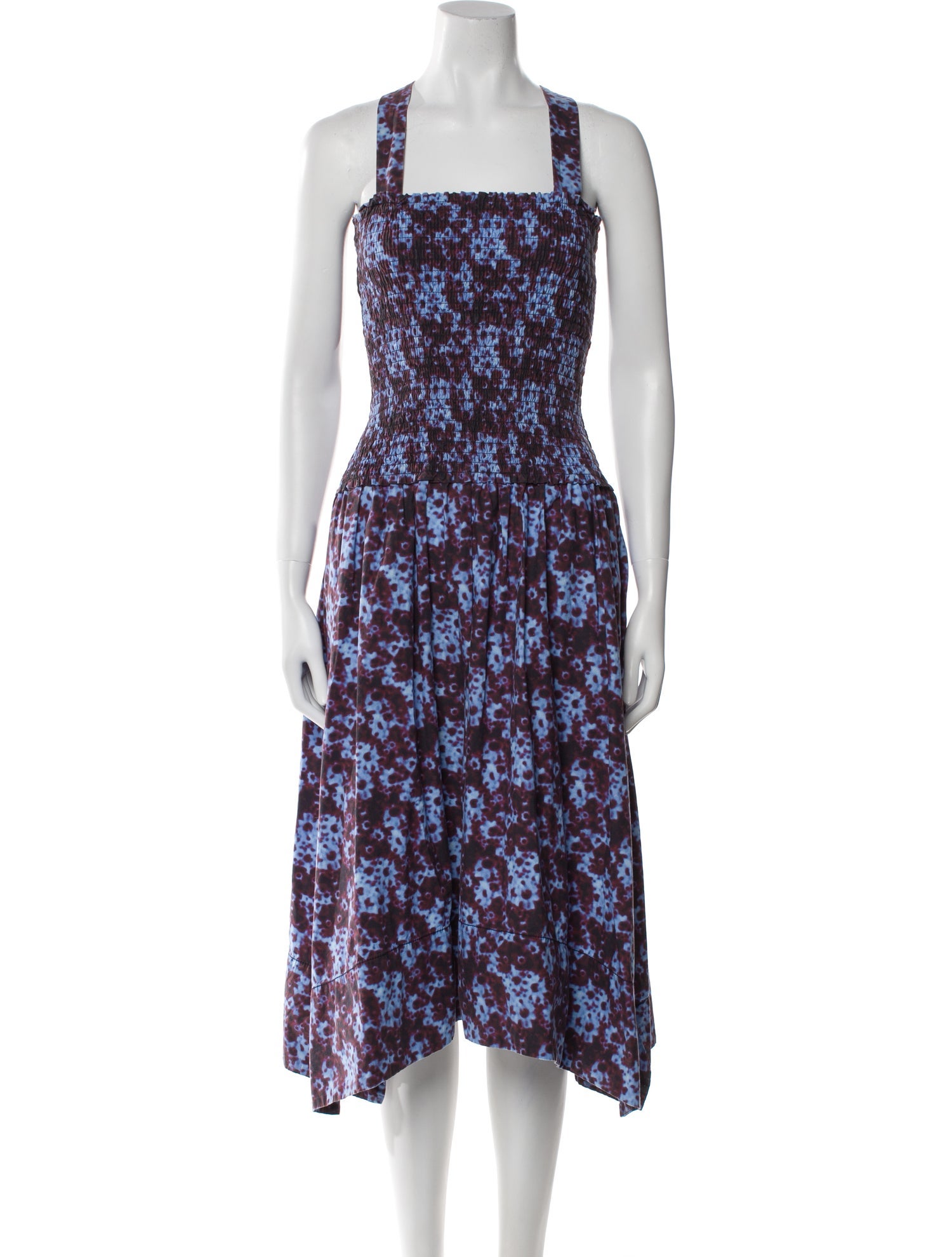 Proenza Schouler White Label Floral Print Midi Length Dress