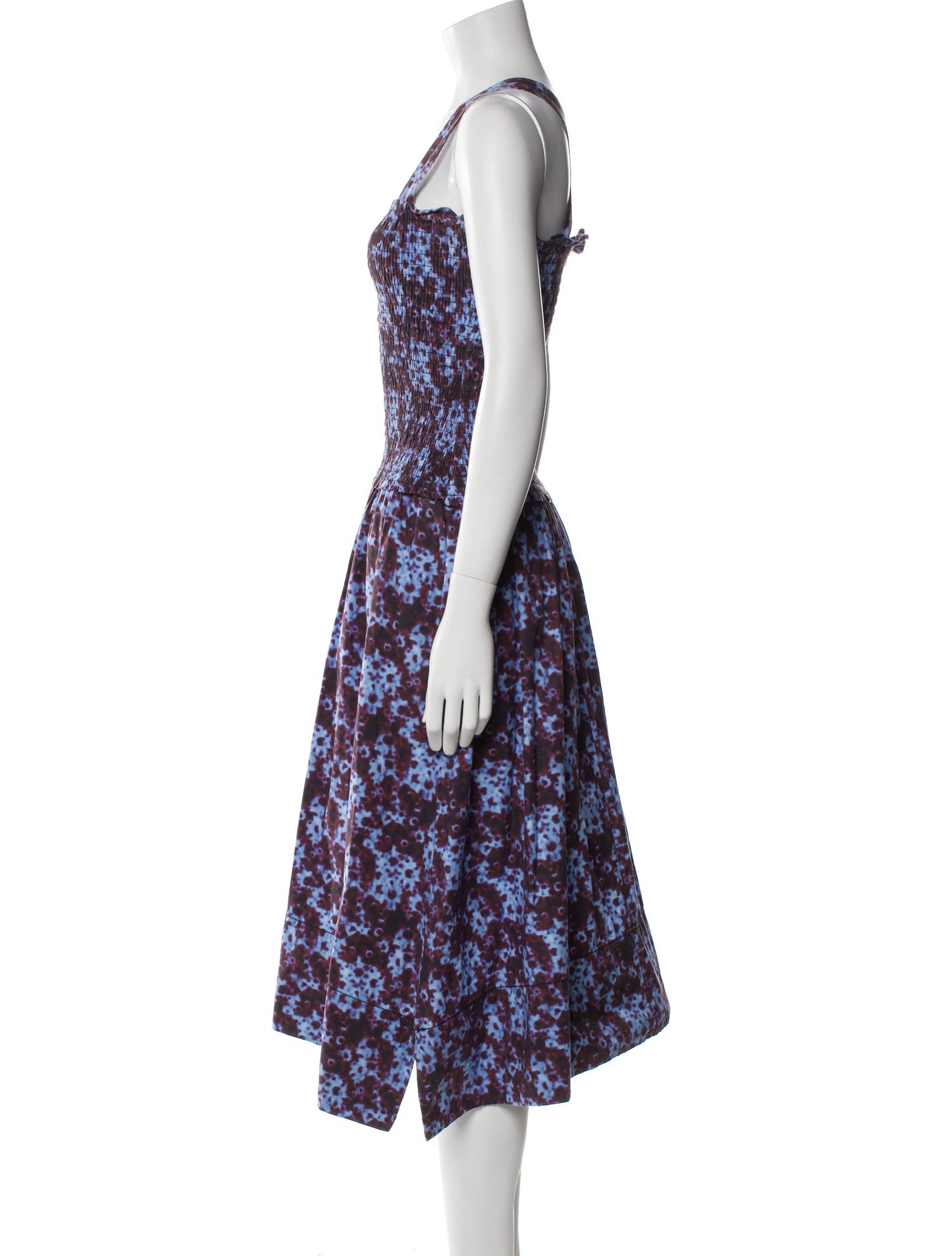 Proenza Schouler White Label Floral Print Midi Length Dress