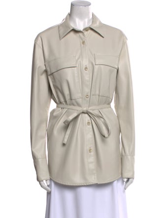 Proenza Schouler White Label Long Sleeve Button-Up Top