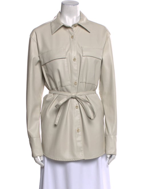 Proenza Schouler White Label Long Sleeve Button-Up Top