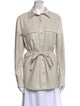 Proenza Schouler White Label Long Sleeve Button-Up Top