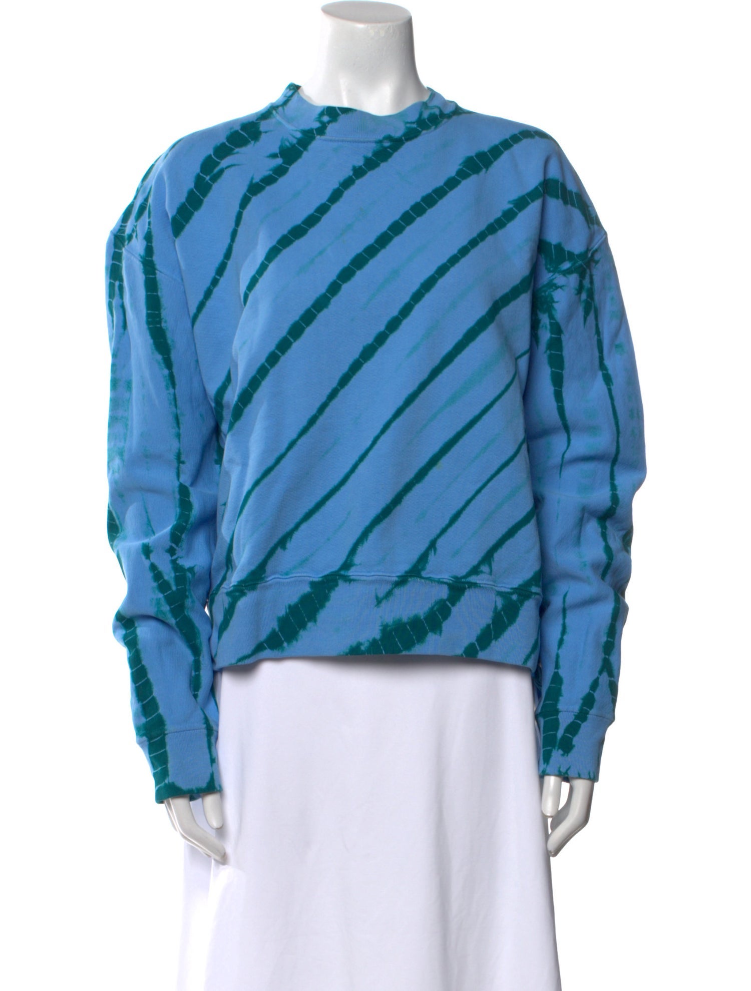 Proenza Schouler White Label Striped Crew Neck Sweatshirt