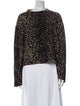 Proenza Schouler White Label Animal Print Crew Neck Sweater