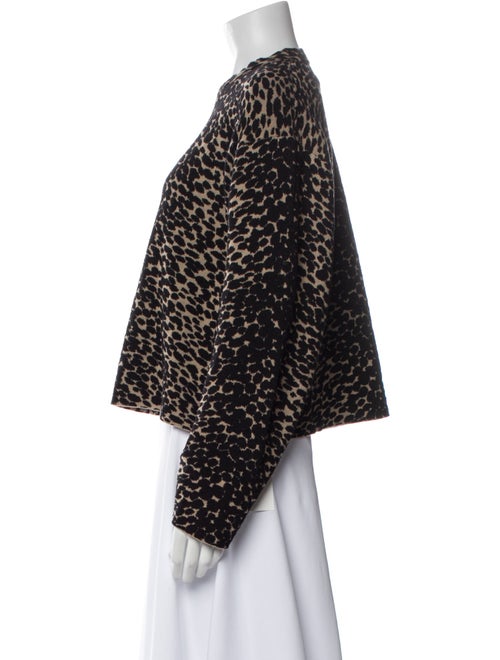 Proenza Schouler White Label Animal Print Crew Neck Sweater