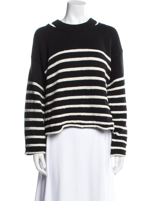 Proenza Schouler White Label Striped Crew Neck Sweater