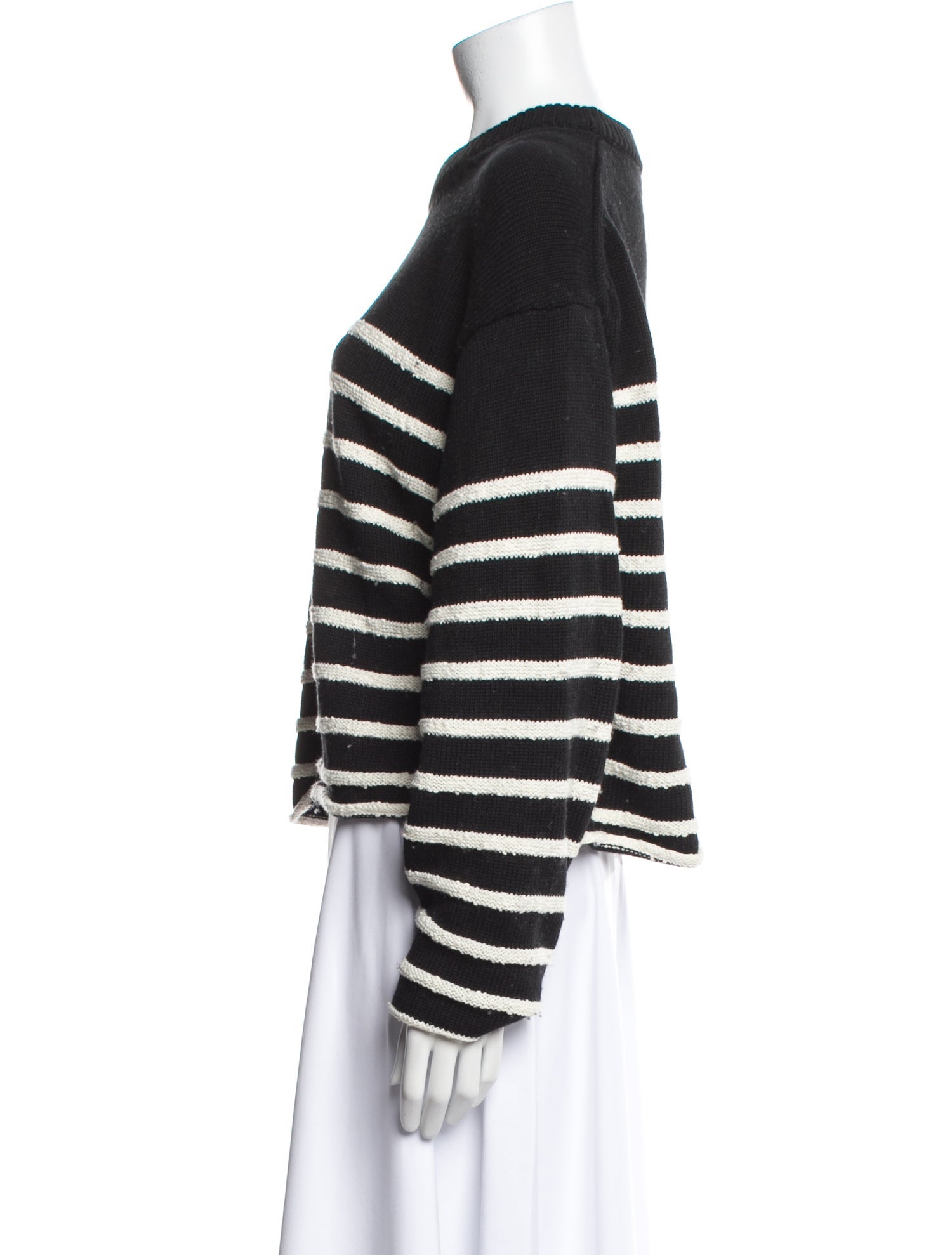 Proenza Schouler White Label Striped Crew Neck Sweater